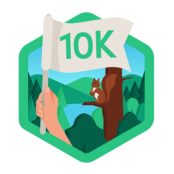 Ecology 10,000 trees planted icon.